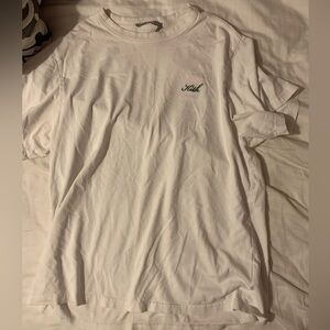 Kith UNISEX white T with green stitching